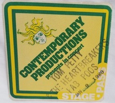 TOM PETTY - VINTAGE ORIGINAL JAN. 9 1980 CLOTH CONCERT STAGE PASS - $20.00