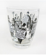 Vintage MCM City Gents Double Shot Rocks Cocktail Shot Glass With Drink ... - £15.47 GBP