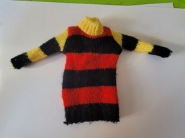 Vintage Barbie  Casey Twiggy BARBIE LIKE RED AND YELLOW AND BLACK SWEATER - $7.85