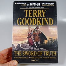 The Sword of Truth Audio on MP3 CD Terry Goodkind Books 1-3 Wizard Stone Blood - £11.80 GBP