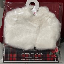 American Girl x Janie and Jack Soft as Snow Fur Jacket New for 18&quot; Dolls - £15.12 GBP