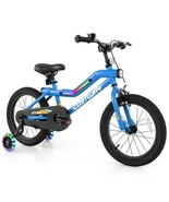 16 Inch Kids Bike LED Lighted Adjustable with Training Wheels for 4-7 Ye... - €178,67 EUR