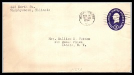 1954 US Cover - Murphysboro, Illinois to Ithaca, New York E2 - £0.77 GBP