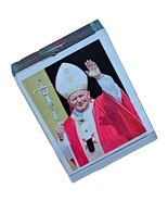 Pope Saint John Paul II Paperweight Holiness Clear Glass Cube Souvenir K... - £7.00 GBP