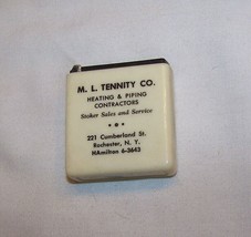 Vintage Stanley Advertising Metal Tape Measure Ml Tennity Rochester Ny - £7.90 GBP