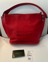 Authentic Longchamp 3D Vermillion Red Leather Crossbody Hobo Shoulder Ba... - $391.05