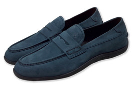 Brooks Brothers Navy Sueded Nubuck Vibram Moccasins Shoes, Sz 11.5 BBSHO... - $123.26