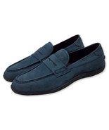 Brooks Brothers Navy Sueded Nubuck Vibram Moccasins Shoes, Sz 11.5 BBSHO... - £96.59 GBP