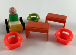 Fisher Price Little People We Play Dad Figure Car Furniture Vintage 80s Lot - $18.76
