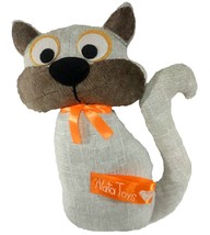 Handmade &quot;Cat&quot; toy in grey cotton - 1R11 - $53.38 CAD
