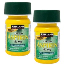 2 Packs Kirkland Signature Low Dose Aspirin 81mg  730 tablets Exp 05/2026 - $10.95
