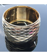 GDT 925 STERLING SILVER VERMEIL QUITED DOME RING SIZE 7.75 - $716.66 MXN