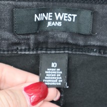 Nine West Jeans Womens 10 Black Pull On Skinny Elastic Waist Mid Rise Pants - £20.55 GBP