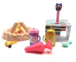 LOL Surprise Mini Doll Accessory Lot Fashion Doll Extras- Table, Water Bottles - £7.68 GBP