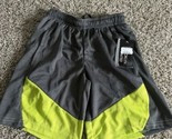 unlimited brooks boys size Small gym shorts Green Gray Pockets Athletic ... - $4.99