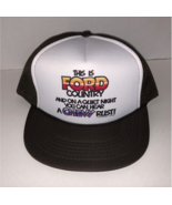 Vintage This is Ford Country Chevy Rust Trucker Foam Mesh Snap Back Hat Cap - £21.22 GBP