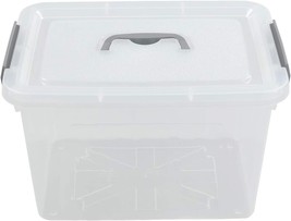 Jekiyo Clear Plastic Storage Bin, 12 Quart Latching Box With Lid, 1 Pack - $34.96