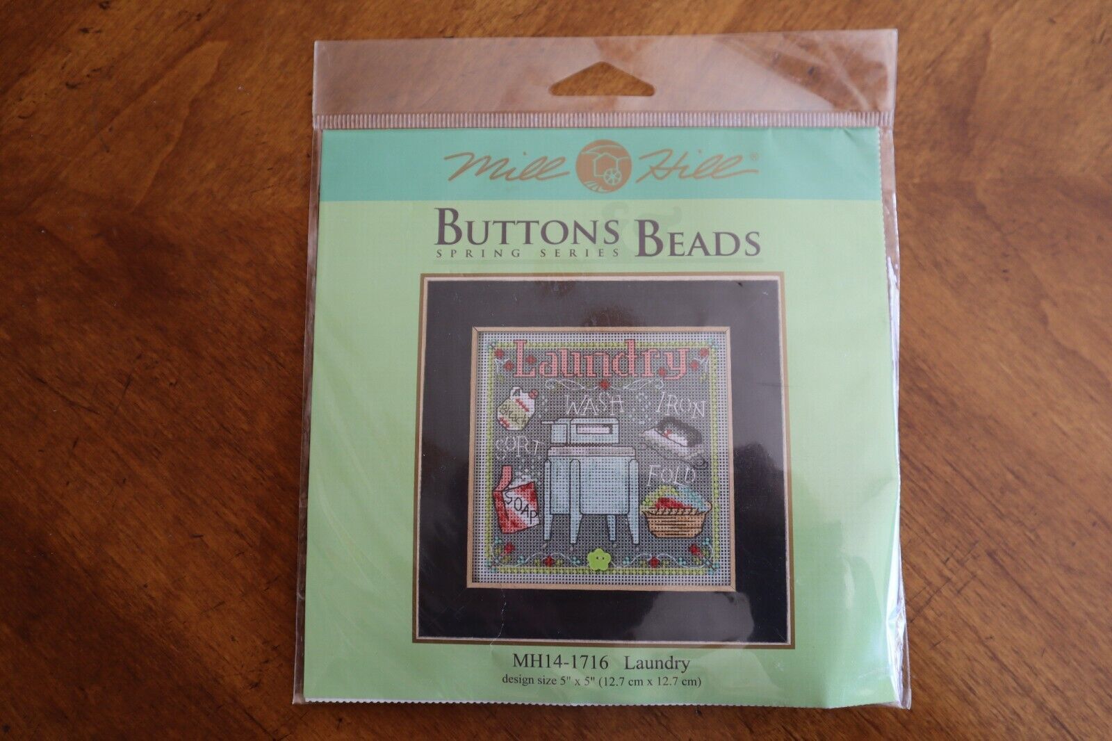 Primary image for New MILL HILL Buttons Beads Cross Stitch Kit Spring Series LAUNDRY MH14-1716