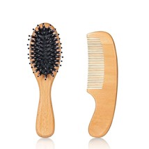 Toddler Hair Brush and Comb Set - Mini Boar Bristle Hairbrush for Thick Curly - £9.90 GBP