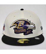 New Era Baltimore Ravens On-Field Cap 59Fifty NFL 7 3/8 Fitted Hat Black... - £31.60 GBP