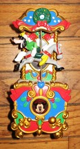 Disney&#39;s Goofy On Horse - Mickey&#39;s Holiday Carousel Wind Up Music Box Works - £17.99 GBP