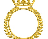 Crown and laurel wreath Machine Embroidery Design - $4.50