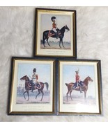 3 Vintage Framed Officers of The British Army&quot; Prints  - No. 15, 50 &amp; 43 - $115.47 CAD