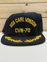 Vintage USS Carl Vinson MILITARY Hat CVN-70 Ship Hat New Made In USA By ... - $29.60