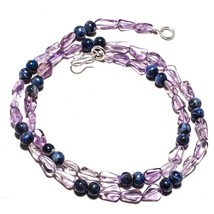 Amethyst Natural Gemstone Beads Jewelry Necklace 17&quot; 56 Ct. KB-1051 - £8.68 GBP