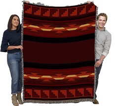 Pasqual Blanket, 72X54, A Southwest Native American-Inspired Tapestry Throw Made - £72.67 GBP