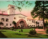 Contea Tribunale Casa Santa Barbara Ca Unp Mano Colorato Fototipia Carto... - $5.08