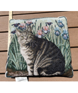 Tapestry Cat Square Pillow 17x17 Tabby USA Throw Cats Manual Woodworkers... - $610.21 MXN