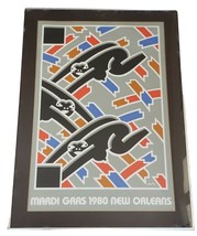1980 Original Robert Gordy New Orleans Mardi Gras Poster Art Black Memorabilia - £302.73 GBP