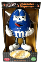 M&amp;M&#39;s Blue Peanut Character Skeleton 2015 Candy Dispenser Limited Edition - £34.02 GBP