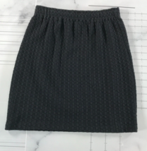 Vintage Surya Skirt Womens Large Black Above Knee Jersey Cotton Elastic ... - $39.59