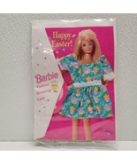 Vintage 1995 Barbie Fashions Greeting Card Happy Easter Dress With Chicks - $10.79