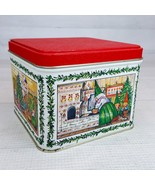 Vintage Unieboek Gnomes Christmas 3.5 x 4.5&quot; Tin Box Canister  Potpourri... - $29.09