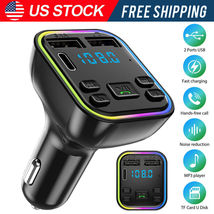 Car Bluetooth FM Transmitter Radio MP3 Wireless Adapter Hands-Free 3Port Charger - £23.18 GBP