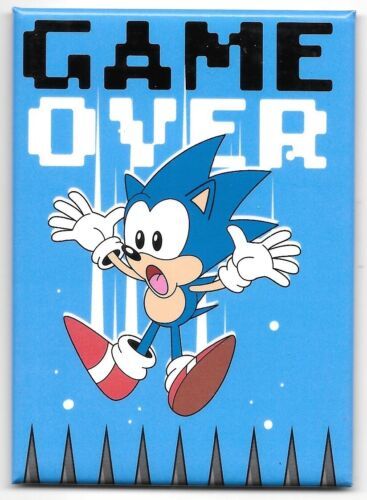 Sonic the Hedgehog Game Sonic Falling Game Over Refrigerator Magnet NEW ... - $3.99