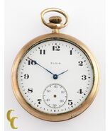 Elgin Antico Aperto Viso Gold Filled Tasca Orologio Gr 303 Misura 12 7 G... - $11,028.34 MXN