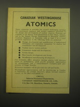 1966 Canadian Westinghouse Ad - Canadian Westinghouse Atomic - $18.49