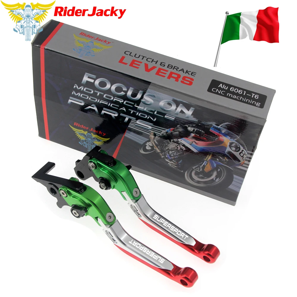 Italy Flag color  Ducati SUPER / S 2017-2018 Motorcycle CNC Folding Extendable k - £176.11 GBP