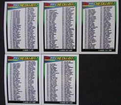 1991 Topps Checklist Team Set of 5 Football Cards - £3.16 GBP