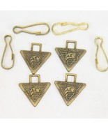 North American Fishing Club Triangle Pendant Charm Vintage Lot of 4 - $666.10 MXN