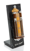 Keren Kopal Hand made Brown  mezuzah Decorated with Austrian Crystals - $64.97