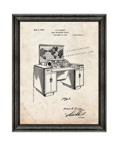 Radio Transmitter Cabinet Patent Print Old Look with Black Wood Frame - $24.95+