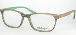 Von Bogen VB771 C03 Striped Brown /GREEN Eyeglasses Glasses Von Bogen 53-18-140mm - £131.65 GBP
