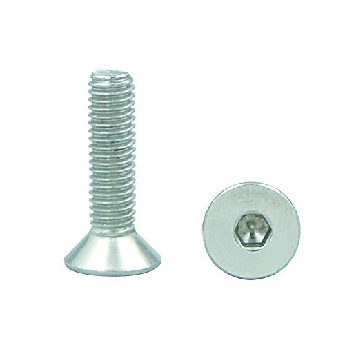 Bluemoona 50 Pcs - Flat Head Metric Thread 304 M5 Stainless Steel Hex Socket Dri