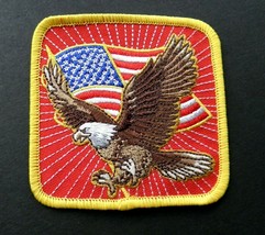 American Eagle United States Usa Flag Emblem Embroidered Patch 3 Inches - £4.42 GBP