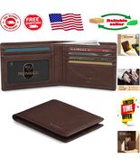 Sophisticated Slim Bifold Wallet for Men - RFID Protection &amp; Gift Box In... - $830.66 MXN